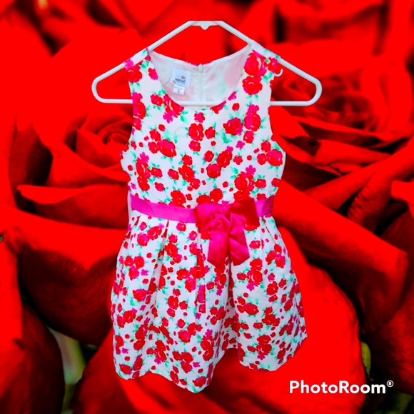 NWOT Special Editions Red Rose Dress - Picture 1 of 2